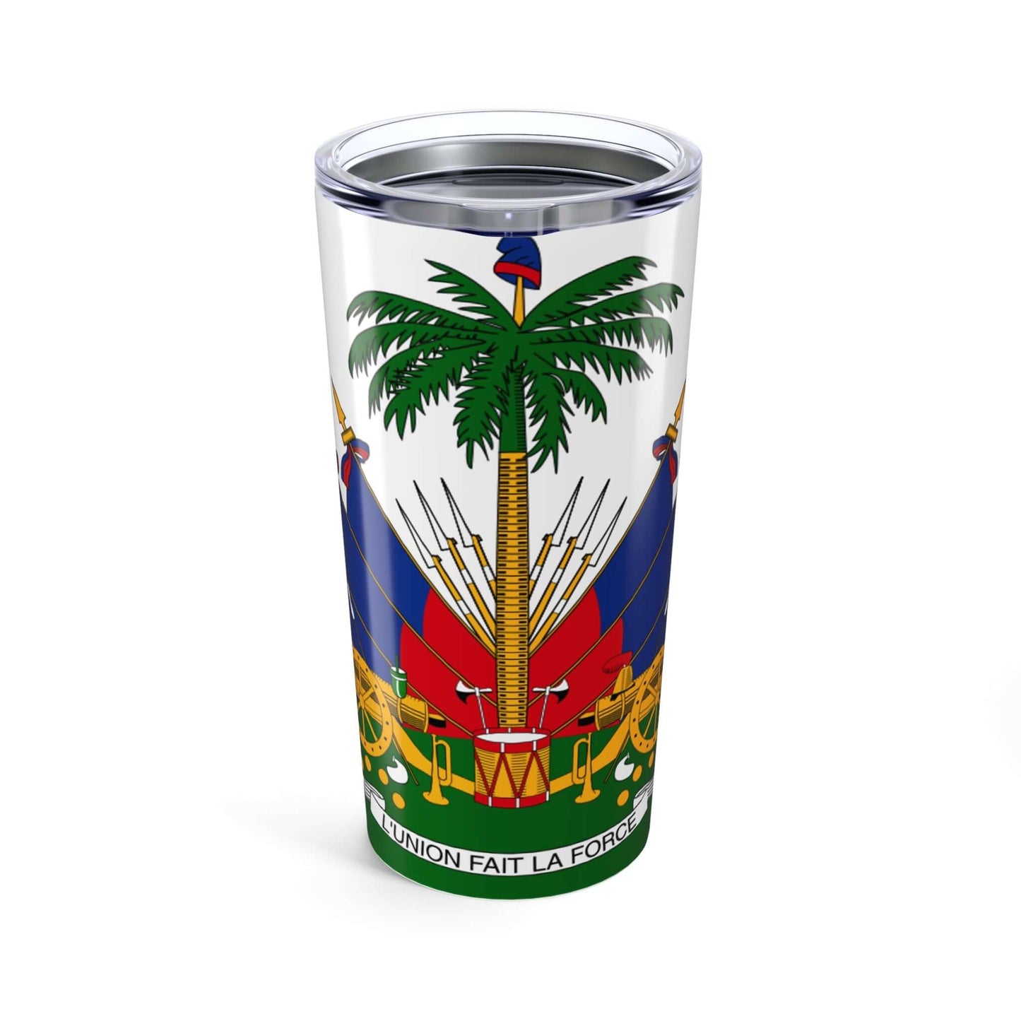 Haitian Flag Collection – Tumbler, T-Shirt & Phone Case with Coat of Arms