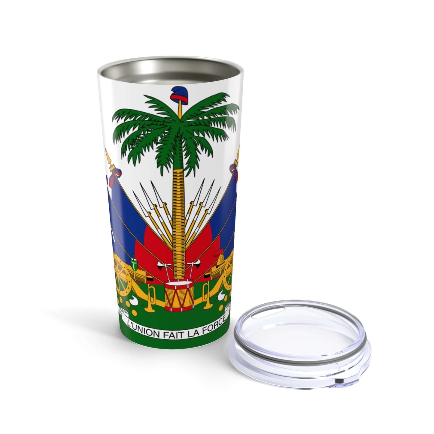 Haitian Flag Collection – Tumbler, T-Shirt & Phone Case with Coat of Arms